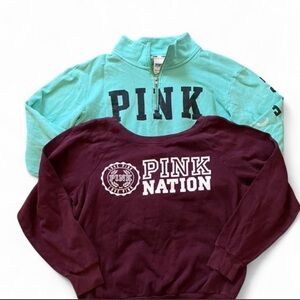 Victoria's Secret Pink Sweatshirt Bundle of Two